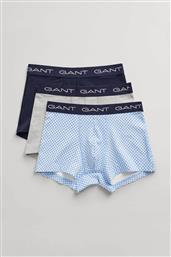ΣΕΤ ΑΝΔΡΙΚΑ ΕΣΩΡΟΥΧΑ TRUNK ΜΕ ΛΟΓΟΤΥΠΟ SLIM FIT (3 ΤΕΜΑΧΙΑ) - 902413063 ΜΠΛΕ ΑΝΟΙΧΤΟ GANT
