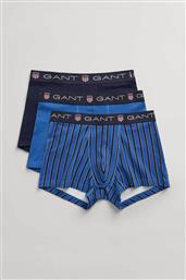 ΣΕΤ ΑΝΔΡΙΚΑ ΕΣΩΡΟΥΧΑ TRUNK ΜΕ ΛΟΓΟΤΥΠΟ SLIM FIT (3 ΤΕΜΑΧΙΑ) - 902413073 ΜΠΛΕ GANT