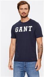 T-SHIRT MD. SS 2003213 ΣΚΟΥΡΟ ΜΠΛΕ REGULAR FIT GANT