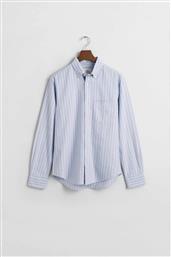 UNISEX ΠΟΥΚΑΜΙΣΟ OXFORD BUTTON DOWN ΜΕ ΡΙΓΕ ΣΧΕΔΙΟ ΚΑΙ ΤΣΕΠΗ ΜΕ ΛΟΓΟΤΥΠΟ REGULAR FIT - 3241227 ΣΙΕΛ GANT