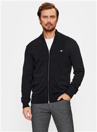 ΖΑΚΕΤΑ CASUAL COTTON ZIP 8030164 ΜΑΥΡΟ REGULAR FIT GANT