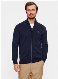 ΖΑΚΕΤΑ CASUAL COTTON ZIP 8030164 ΣΚΟΥΡΟ ΜΠΛΕ REGULAR FIT GANT από το MODIVO