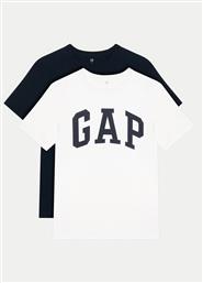 ΣΕΤ 2 T-SHIRTS 621077 ΕΓΧΡΩΜΟ REGULAR FIT GAP