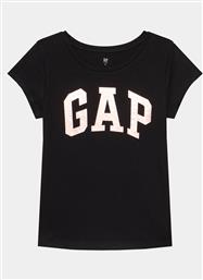 T-SHIRT 460525-00 ΜΑΥΡΟ REGULAR FIT GAP