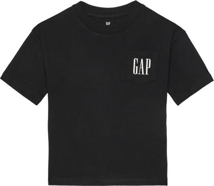 T-SHIRT 745250-03 ΜΑΥΡΟ REGULAR FIT GAP από το MODIVO