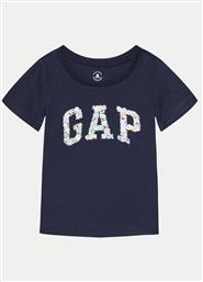 T-SHIRT 862085 ΣΚΟΥΡΟ ΜΠΛΕ REGULAR FIT GAP