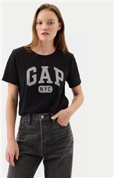 T-SHIRT 871344-05 ΜΑΥΡΟ REGULAR FIT GAP