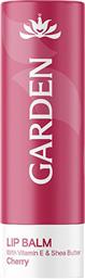 VITAMIN E & SHEA BUTTER LIP BALM ΑΠΑΛΟ ΕΝΥΔΑΤΙΚΟ ΒΑΛΣΑΜΟ ΧΕΙΛΙΩΝ ΠΟΥ ΧΑΡΙΖΕΙ ΛΑΜΨΗ & ΘΡΕΨΗ 5.2G - CHERRY GARDEN
