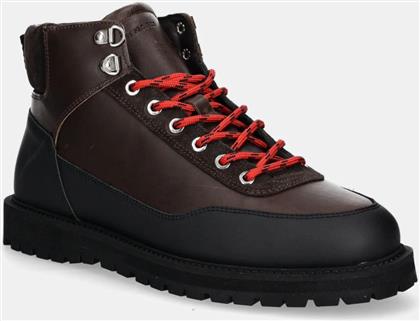 ΔΕΡΜΑΤΙΝΑ ΠΑΠΟΥΤΣΙΑ OLAF LACE-UP BOOT ΧΡΩΜΑ: ΚΑΦΕ, GPF2608 GARMENT PROJECT