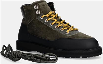 ΔΕΡΜΑΤΙΝΕΣ ΜΠΟΤΕΣ ΠΕΖΟΠΟΡΙΑΣ OLAF LACE-UP BOOT ΧΡΩΜΑ: ΠΡΑΣΙΝΟ, GPF2605 GARMENT PROJECT