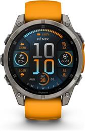 FēNIX 8 47MM SAPPHIRE TITANIUM WITH SPARK ORANGE AND GRAPHITE SMARTWATCH GARMIN από το ΚΩΤΣΟΒΟΛΟΣ