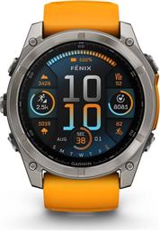 FēNIX 8 51MM SAPPHIRE TITANIUM WITH SPARK ORANGE AND GRAPHITE SMARTWATCH GARMIN