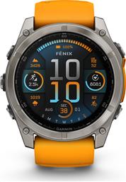 SMARTWATCH FENIX 8 51MM - SAPPHIRE, TITANIUM WITH SPARK ORANGE/GRAPHITE SILICONE BAND GARMIN