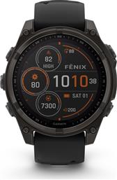 SMARTWATCH FENIX 8 SOLAR 47MM - SAPPHIRE, CARBON GRAY DLC TITANIUM WITH BLACK/PEBBLE GRAY SILICONE BAND GARMIN