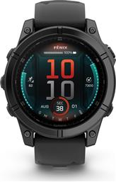 SMARTWATCH FENIX E 47MM - SLATE GRAY STEEL WITH BLACK SILICONE BAND GARMIN