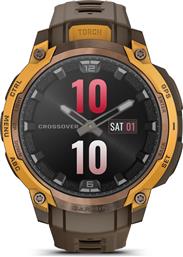 SMARTWATCH INSTINCT CROSSOVER AMOLED 47MM - BRONZE SUNBURST WITH COCOA GARMIN