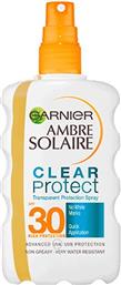 AMBRE SOLAIRE SPRAY CLEAR PROTECT ΜΕ ΑΝΑΛΑΦΡΗ ΥΦΗ SPF30 200ML GARNIER από το ATTICA