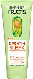 FRUCTIS KERATIN SLEEK NO2 CONDITIONER ΜΑΛΑΚΤΙΚΗ ΚΡΕΜΑ ΜΑΛΛΙΩΝ ΜΕ ΚΕΡΑΤΙΝΗ ΓΙΑ ΑΤΙΘΑΣΑ & ΞΗΡΑ ΜΑΛΛΙΑ 200ML GARNIER από το PHARM24