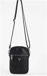 ΑΝΔΡΙΚΟ ΤΣΑΝΤΑΚΙ CROSSBODY ΜΕ ΜΕΤΑΛΛΙΚΟ LOGO - V4AI-11915 ΜΑΥΡΟ GAUDI