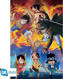 ΑΦΙΣΑ ONE PIECE ACE, SABO AND LUFFY ΚΑΘΕΤΗ 61X92 CM GBEYE