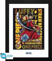 ΑΦΙΣΑ ONE PIECE LUFFY IN WANO ΣΕ ΚΑΔΡΟ ΚΑΘΕΤΗ 31X41 CM GBEYE