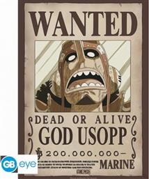 ΑΦΙΣΑ ONE PIECE WANTED GOD USOPP ΚΑΘΕΤΗ 52X38 CM GBEYE