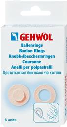 BUNION PROTECTIVE RINGS ΔΑΚΤΥΛΙΟΙ ΠΟΥ ΠΡΟΣΤΑΤΕΥΟΥΝ ΤΑ ΚΟΤΣΙΑ 6 ΤΕΜΑΧΙΑ GEHWOL