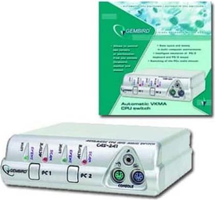 AUTOMATIC CPU SWITCH WITH AUDIO SUPPORT 2-PORTS CAS-241 GEMBIRD