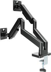 DESK MOUNTED ADJUSTABLE DOUBLE MONITOR ARM 17'-32' BLACK MA-DA2-06 GEMBIRD