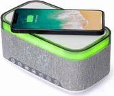 DIGITAL ALARM CLOCK WITH SPEAKER AND WIRELESS CHARGING FUNCTION WH/LI GR DAC-SPKBT-QC15-GR GEMBIRD