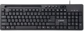 KB-UM-108 MULTIMEDIA KEYBOARD WITH PHONE STAND, BLACK, US-LAYOUT GEMBIRD