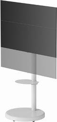METAL TV STAND WITH CASTER WHEELS 37'-86' MAX VESA 600X400 WHITE TVS-86TR-01-W GEMBIRD