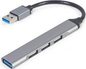 UHB-U3P1U2P3-02 4-PORT USB HUB (USB3 X 1 PORT USB2 X 3 PORTS) SILVER GEMBIRD