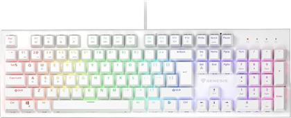 THOR 303 GAMING ΜΗΧΑΝΙΚΟ ΕΝΣΥΡΜΑΤΟ USB ΠΛΗΚΤΡΟΛΟΓΙΟ RGB ΛΕΥΚΟ (US) GENESIS