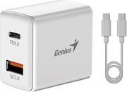 UNIVERSAL ADAPTOR 20W, 2-PORT, USB-C, USB-A GENIUS