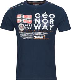 T-SHIRT ΜΕ ΚΟΝΤΑ ΜΑΝΙΚΙΑ JIVY GEOGRAPHICAL NORWAY