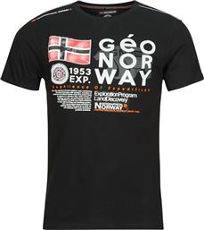 T-SHIRT ΜΕ ΚΟΝΤΑ ΜΑΝΙΚΙΑ JIVY GEOGRAPHICAL NORWAY