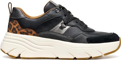 ΓΥΝΑΙΚΕΙΑ ΑΝΑΤΟΜΙΚΑ ΔΕΡΜΑΤΙΝΑ SNEAKERS DIAMANTA D36UFE 05485 C9209 ΜΑΥΡΑ GEOX