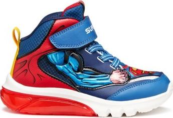 ΠΑΙΔΙΚΑ ΠΑΠΟΥΤΣΙΑ CIBERDRON ΓΙΑ ΑΓΟΡΙΑ SUPERMAN HIGH BLUE (ΜΕΓΕΘΗ 25-33) - ΠΟΛΥΧΡΩΜΟ GEOX
