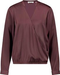 ΓΥΝΑΙΚΕΙΑ ΜΠΛΟΥΖΑ ΚΡΟΥΑΖΕ ΜΟΝΟΧΡΩΜΗ ΜΕ ΛΑΣΤΙΧΟ ΣΤΟ ΚΑΤΩ ΜΕΡΟΣ - 160055-54048 ΜΠΟΡΝΤΟ GERRY WEBER