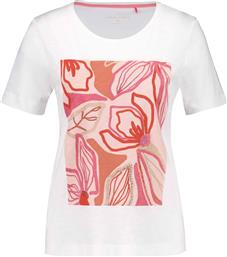 ΓΥΝΑΙΚΕΙΟ T-SHIRT ΜΕ PRINT ΚΑΙ ΛΕΠΤΟΜΕΡΕΙΕΣ ΑΠΟ ΤΡΟΥΚΣ - 570333-35029 ΛΕΥΚΟ GERRY WEBER