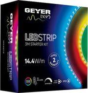 LED STRIP KIT 14.4W 12V RGB IP20 3M + RGB CONTROLLER + DRIVER GEYER