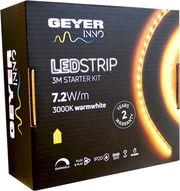 LED STRIP KIT 7.2W 12V 3000K IP20 3M + DRIVER GEYER