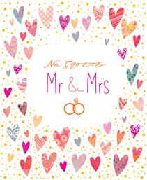 WEDDING CARD PETITE MR & MRS PE159 GIFTS & FIGURES