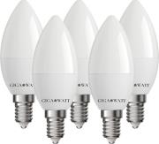 ΛΑΜΠΤΗΡΑΣ LED C37 7W E14 720LM 6500K 5ΤΜΧ GIGAWATT