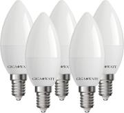 ΛΑΜΠΤΗΡΑΣ LED E14 9W 3000K 880LM 5ΤΜΧ GIGAWATT