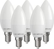 ΛΑΜΠΤΗΡΑΣ LED E14 9W 6500K 920LM 5ΤΜΧ GIGAWATT από το e-SHOP