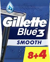 GILETTE PROMO BLUE3 SMOOTH DISPOSABLE RAZORS ΑΝΔΡΙΚΑ ΞΥΡΑΦΑΚΙΑ ΜΙΑΣ ΧΡΗΣΗΣ ΜΕ 3 ΛΕΠΙΔΕΣ ΓΙΑ ΑΠΑΛΟ ΞΥΡΙΣΜΑ ΕΩΣ & 120 ΦΟΡΕΣ 12 ΤΕΜΑΧΙΑ GILLETTE