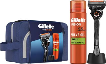 PROMO FUSION 5 PROGLIDE RAZOR 1 ΤΕΜΑΧΙΟ & REPLACEMENT RAZOR 1 ΤΕΜΑΧΙΟ & ΒΑΣΗ 1 ΤΕΜΑΧΙΟ & SENSITIVE SHAVE GEL 200ML & ΝΕΣΕΣΕΡ 1 ΤΕΜΑΧΙΟ GILLETTE