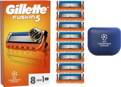 PROMO FUSION 5 REPLACEMENT RAZORS 8 ΤΕΜΑΧΙΑ & ΘΗΚΗ ΜΕΤΑΦΟΡΑΣ ΑΝΤΑΛΛΑΚΤΙΚΕΣ ΚΕΦΑΛΕΣ 5 ΛΕΠΙΔΩΝ ΞΥΡΙΣΤΙΚΗΣ ΜΗΧΑΝΗΣ ΓΙΑ ΕΩΣ & 8 ΜΗΝΕΣ ΒΑΘΥ ΞΥΡΙΣΜΑ 1 ΤΕΜΑΧΙΟ GILLETTE